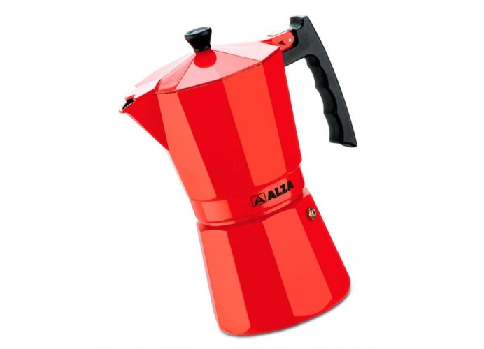 Cafetera Italiana Full Inducción Alza Luxe Red 6 tazas