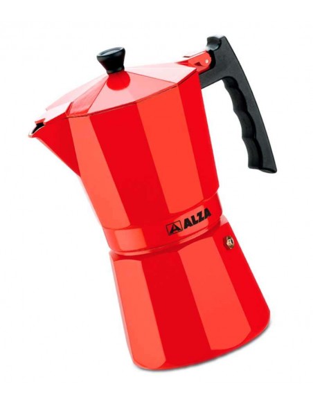 Cafetera Italiana Full Inducción Alza Luxe Red 6 tazas