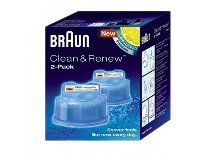 Cartucce di pulizia lame di rasoi Braun Clean & Renew