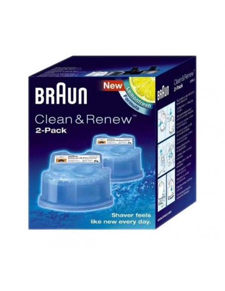 Cartuchos limpiadores cuchillas afeitadoras Braun Clean & Renew