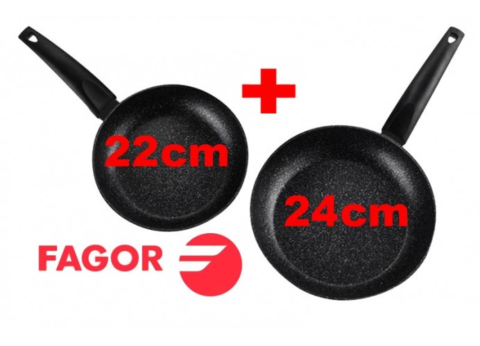 Set di Pentole Fagor Induzione 22cm + 24cm di Alluminio