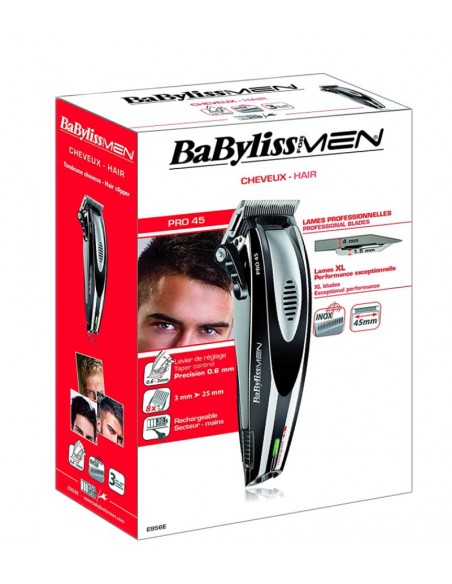 BaBylissMen E956E - Cortapelos, cuchillas de acero inoxidable