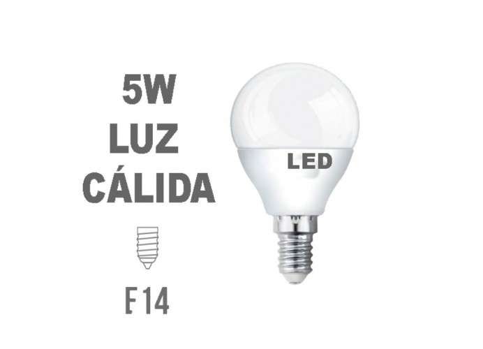 Imagen de Bombilla LED Esferica E14 5w Luz Cálida en Servimenaje