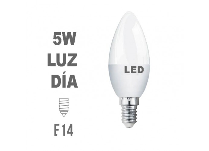 Imagen de Bombilla LED Vela E14 5w Luz Día en Servimenaje