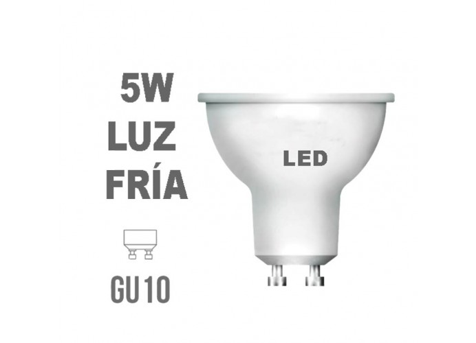 Bombilla LED Dicroica GU10 5w Luz Fría