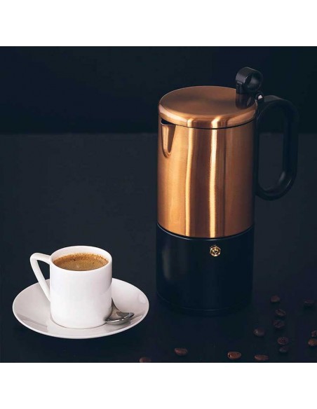 Image de Soutien-gorge Italien en acier inoxydable Cafetière Kaffe 4 tasses en