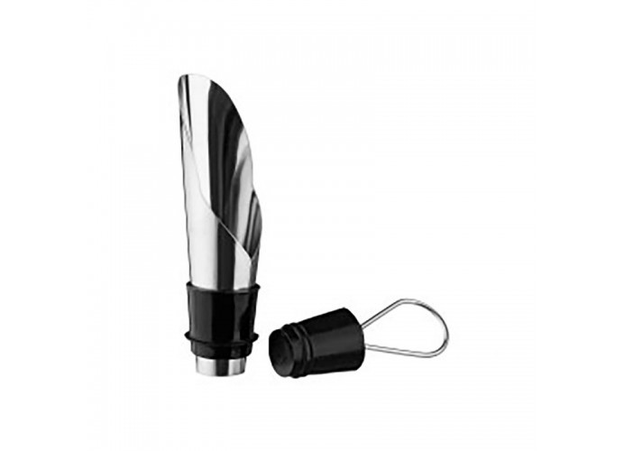 Anti drip pourer for wine with stopper