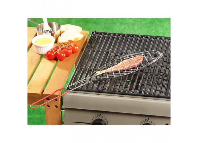 Immagine di GRIGLIA DI PESCE IN ACCIAIO INOSSIDABILE. 13x41cm BARBECUE in Servimenaje