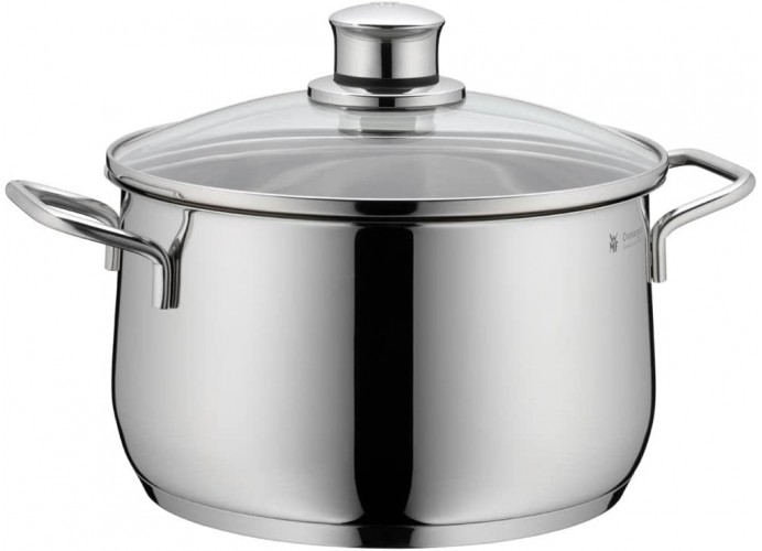 Image de Casserole basse WMF Diadem Plus 20cm 3L en acier avec couvercle