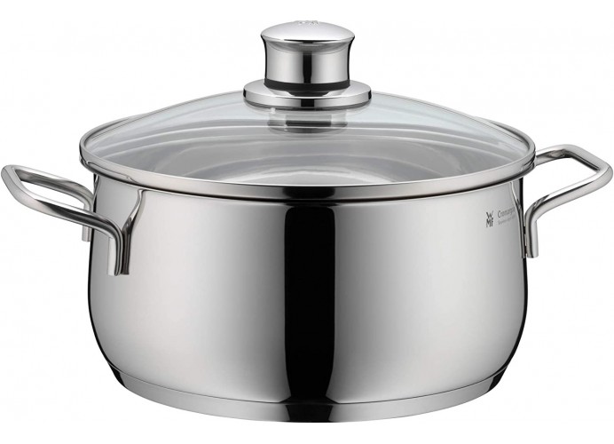 Image du pot bas WMF Diadem Plus 16cm 2L en acier avec couvercle