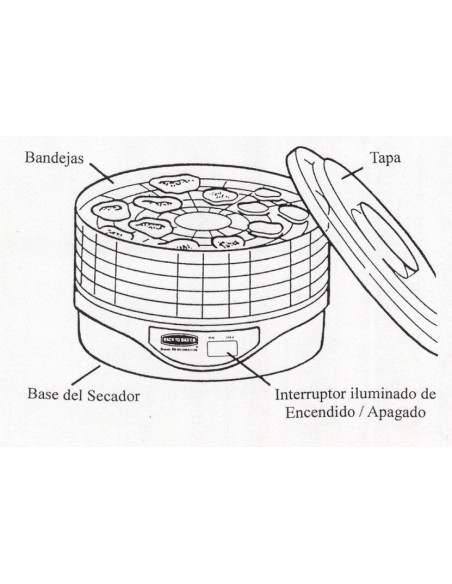 Deshidratador eléctrico frutas y verduras