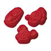  Moldes silicona para repostería Disney, set 3 unidades: Mickey, Pluto, y Donald 