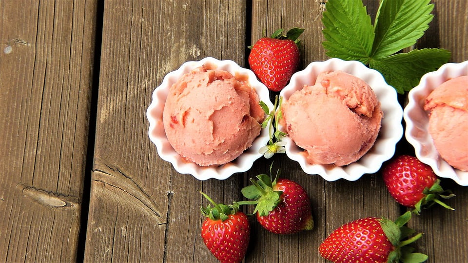 helados caseros con leche